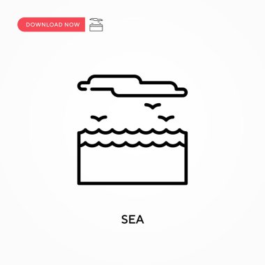 Sea Simple vektör simgesi. Web sitesi veya mobil uygulama için modern, basit düz vektör çizimi