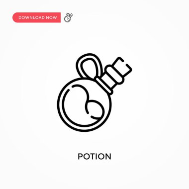 İksir basit vektör simgesi. Web sitesi veya mobil uygulama için modern, basit düz vektör çizimi