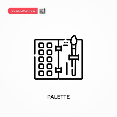 Palet Basit vektör simgesi. Web sitesi veya mobil uygulama için modern, basit düz vektör çizimi