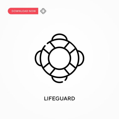 Cankurtaran basit vektör simgesi. Web sitesi veya mobil uygulama için modern, basit düz vektör çizimi