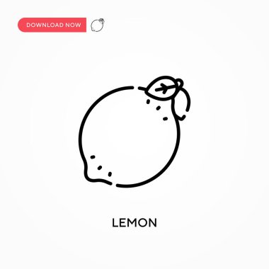 Lemon Simple vektör simgesi. Web sitesi veya mobil uygulama için modern, basit düz vektör çizimi