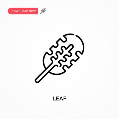 Yaprak Basit vektör simgesi. Web sitesi veya mobil uygulama için modern, basit düz vektör çizimi