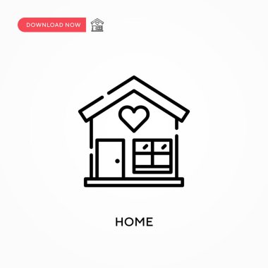 Ev Basit vektör simgesi. Web sitesi veya mobil uygulama için modern, basit düz vektör çizimi