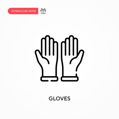Eldivenler basit vektör simgesi. Web sitesi veya mobil uygulama için modern, basit düz vektör çizimi