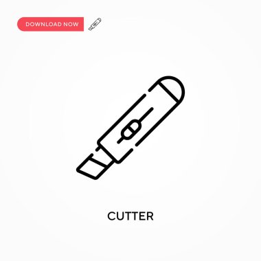 Cutter Basit vektör simgesi. Web sitesi veya mobil uygulama için modern, basit düz vektör çizimi