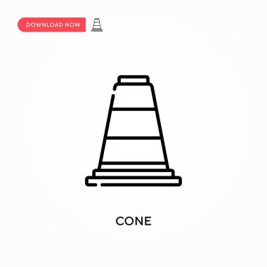 Basit koni vektör simgesi. Web sitesi veya mobil uygulama için modern, basit düz vektör çizimi