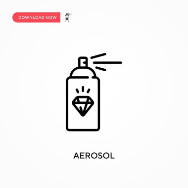 Aerosol Basit vektör simgesi. Web sitesi veya mobil uygulama için modern, basit düz vektör çizimi