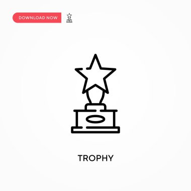 Kupa basit vektör simgesi. Web sitesi veya mobil uygulama için modern, basit düz vektör çizimi