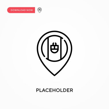 Yer Tutucu Basit vektör simgesi. Web sitesi veya mobil uygulama için modern, basit düz vektör çizimi