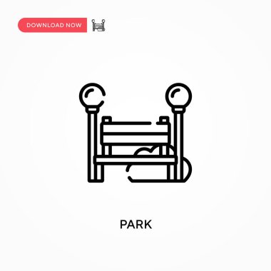 Park Basit vektör simgesi. Web sitesi veya mobil uygulama için modern, basit düz vektör çizimi