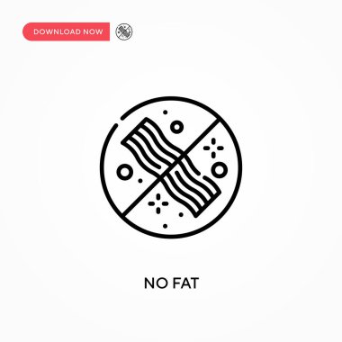 Yağlı basit vektör simgesi yok. Web sitesi veya mobil uygulama için modern, basit düz vektör çizimi