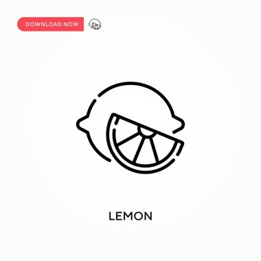 Lemon Simple vektör simgesi. Web sitesi veya mobil uygulama için modern, basit düz vektör çizimi