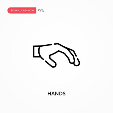 Eller basit vektör simgesi. Web sitesi veya mobil uygulama için modern, basit düz vektör çizimi