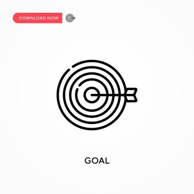 Basit hedef vektör simgesi. Web sitesi veya mobil uygulama için modern, basit düz vektör çizimi
