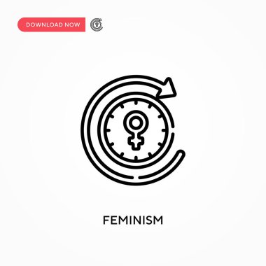 Feminizm basit vektör simgesi. Web sitesi veya mobil uygulama için modern, basit düz vektör çizimi