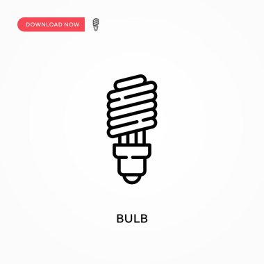 Ampul Basit vektör simgesi. Web sitesi veya mobil uygulama için modern, basit düz vektör çizimi