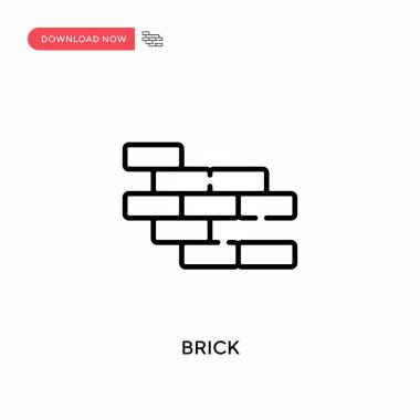 Brick Simple vektör simgesi. Web sitesi veya mobil uygulama için modern, basit düz vektör çizimi