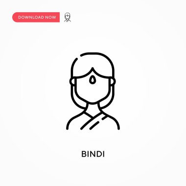 Bindi Basit vektör simgesi. Web sitesi veya mobil uygulama için modern, basit düz vektör çizimi