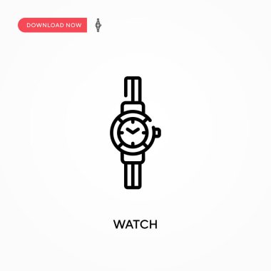 Basit vektör simgesini izle. Web sitesi veya mobil uygulama için modern, basit düz vektör çizimi