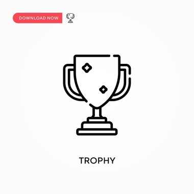 Kupa basit vektör simgesi. Web sitesi veya mobil uygulama için modern, basit düz vektör çizimi