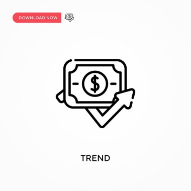 Eğilim Basit vektör simgesi. Web sitesi veya mobil uygulama için modern, basit düz vektör çizimi