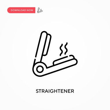 Düzleştirici Basit vektör simgesi. Web sitesi veya mobil uygulama için modern, basit düz vektör çizimi