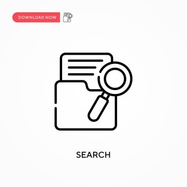 Basit vektör simgesini ara. Web sitesi veya mobil uygulama için modern, basit düz vektör çizimi