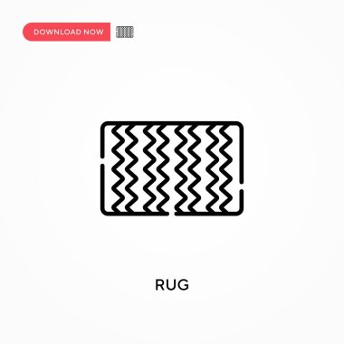 Rug Basit vektör simgesi. Web sitesi veya mobil uygulama için modern, basit düz vektör çizimi