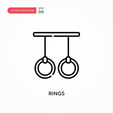 Halkalar basit vektör simgesi. Web sitesi veya mobil uygulama için modern, basit düz vektör çizimi