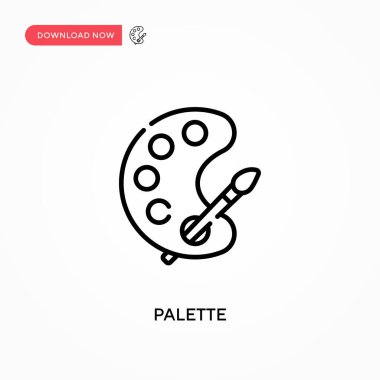 Palet Basit vektör simgesi. Web sitesi veya mobil uygulama için modern, basit düz vektör çizimi