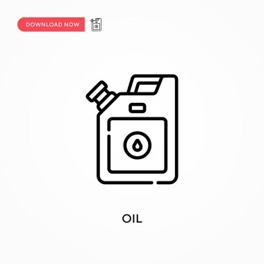 Yağ Basit vektör simgesi. Web sitesi veya mobil uygulama için modern, basit düz vektör çizimi