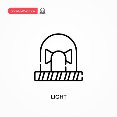 Basit Işık vektör simgesi. Web sitesi veya mobil uygulama için modern, basit düz vektör çizimi