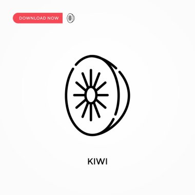 Kiwi Basit vektör simgesi. Web sitesi veya mobil uygulama için modern, basit düz vektör çizimi