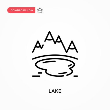 Basit Göl vektör simgesi. Web sitesi veya mobil uygulama için modern, basit düz vektör çizimi