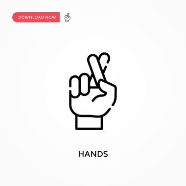 Eller basit vektör simgesi. Web sitesi veya mobil uygulama için modern, basit düz vektör çizimi