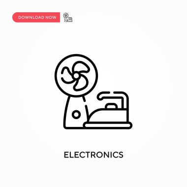 Elektronik basit vektör simgesi. Web sitesi veya mobil uygulama için modern, basit düz vektör çizimi