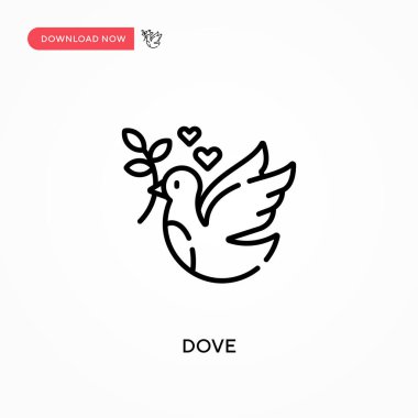 Dove Basit vektör simgesi. Web sitesi veya mobil uygulama için modern, basit düz vektör çizimi