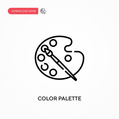 Renk paleti Basit vektör simgesi. Web sitesi veya mobil uygulama için modern, basit düz vektör çizimi