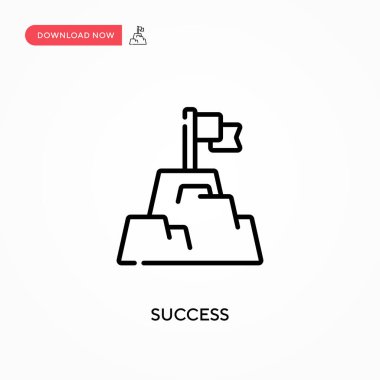 Başarı Basit vektör simgesi. Web sitesi veya mobil uygulama için modern, basit düz vektör çizimi