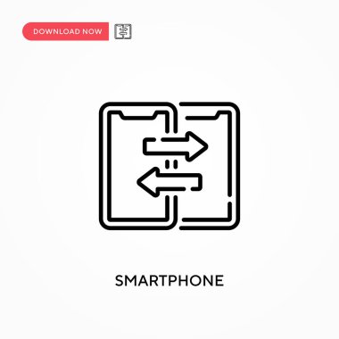 Akıllı telefon basit vektör simgesi. Web sitesi veya mobil uygulama için modern, basit düz vektör çizimi