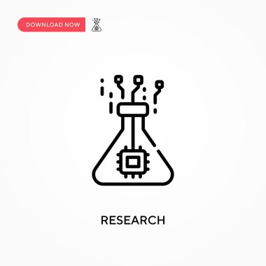 Basit vektör simgesini araştır. Web sitesi veya mobil uygulama için modern, basit düz vektör çizimi