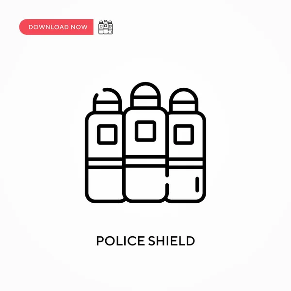 Polizei Schirmt Einfaches Vektor Symbol Moderne Einfache Flache Vektordarstellung Für — Stockvektor