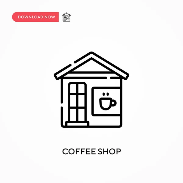 Café Ícone Vetorial Simples Ilustração Vetorial Plana Moderna Simples Para — Vetor de Stock