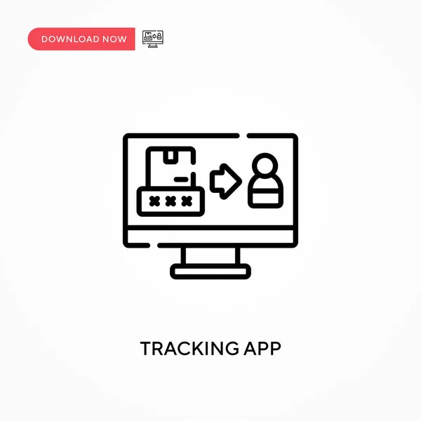 Tracking App Einfaches Vektorsymbol Moderne Einfache Flache Vektordarstellung Für Website — Stockvektor