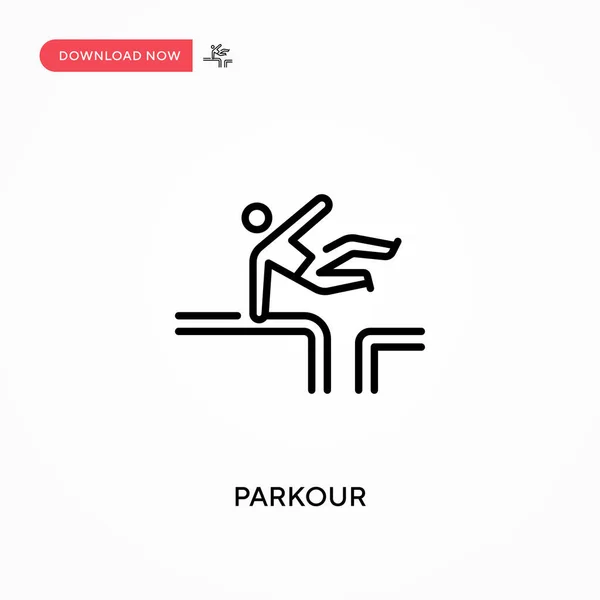 Parkour Egyszerű Vektor Ikon Modern Egyszerű Lapos Vektor Illusztráció Weboldalhoz — Stock Vector