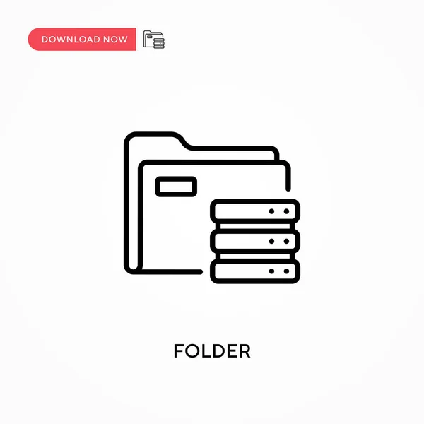 Folder Eenvoudige Vector Icoon Moderne Eenvoudige Platte Vectorillustratie Voor Website — Stockvector