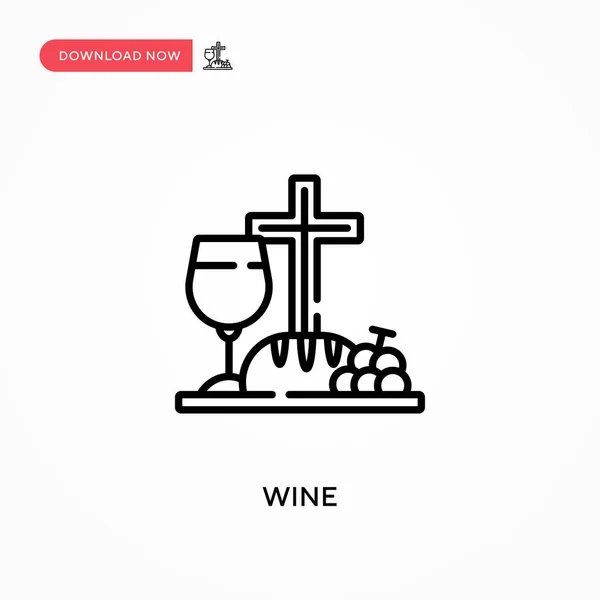 Vinho Ícone Vetorial Simples Ilustração Vetorial Plana Moderna Simples Para — Vetor de Stock