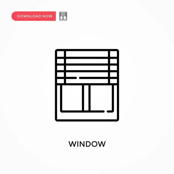 Fenster Einfaches Vektorsymbol Moderne Einfache Flache Vektordarstellung Für Website Oder — Stockvektor