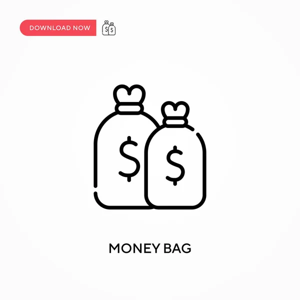 Money Bag Simple Vector Icon Modern Simple Flat Vector Illustration — Stock Vector