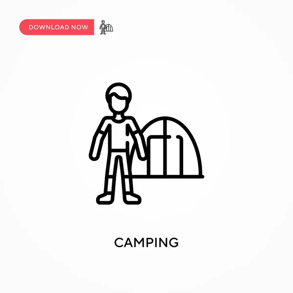 Camping Simple Vector Icon Modern Simple Flat Vector Illustration Web — Stock Vector